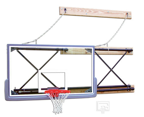 Gared Side-Fold, Wall Mounted Basketball Backstop